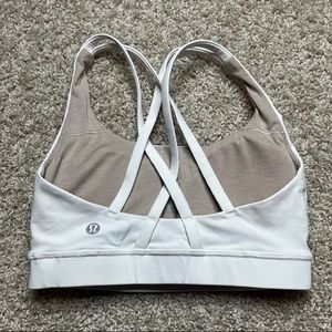 White lululemon sports bra size 2